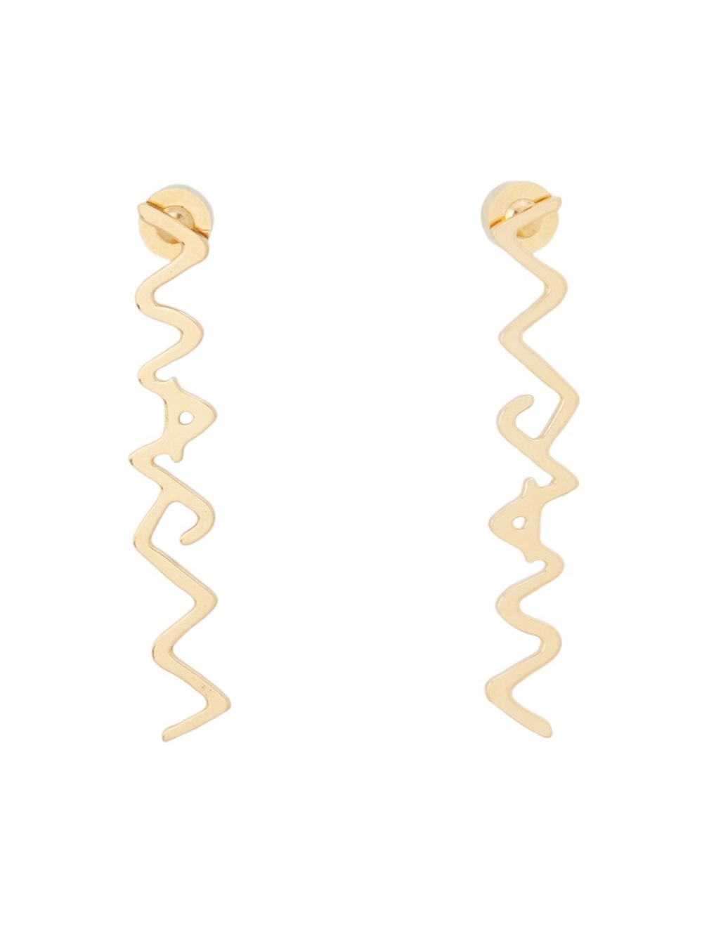Marni Gold Logo Drop Earrings